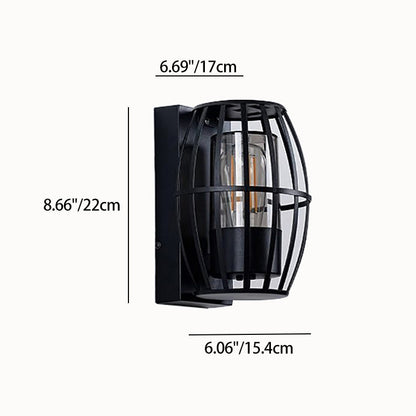 Simplicity Aluminum PC Cage Shape 1-Light Wall Sconce Lamp