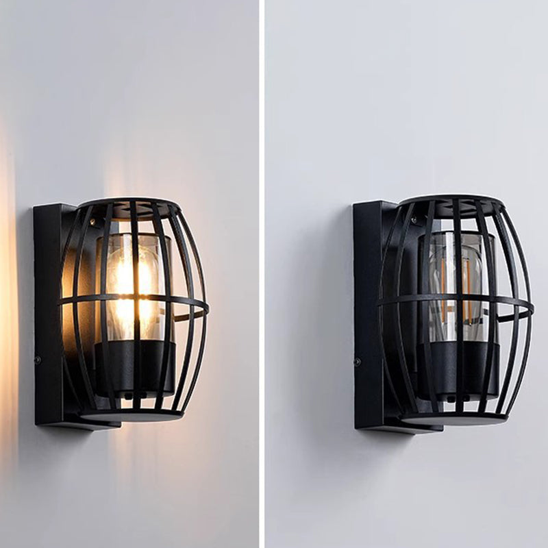 Simplicity Aluminum PC Cage Shape 1-Light Wall Sconce Lamp
