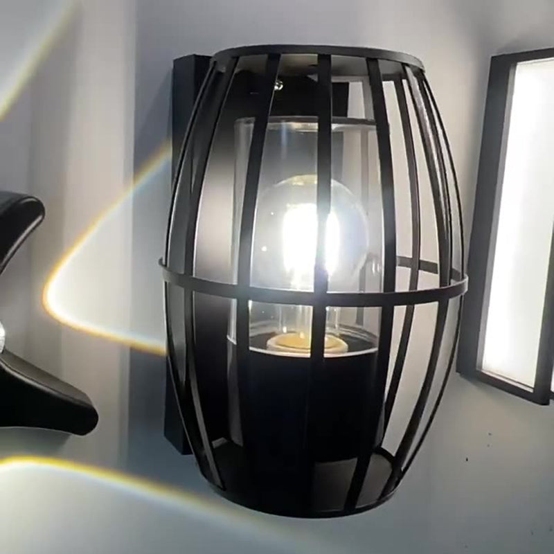 Simplicity Aluminum PC Cage Shape 1-Light Wall Sconce Lamp