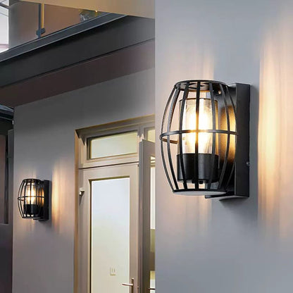 Simplicity Aluminum PC Cage Shape 1-Light Wall Sconce Lamp