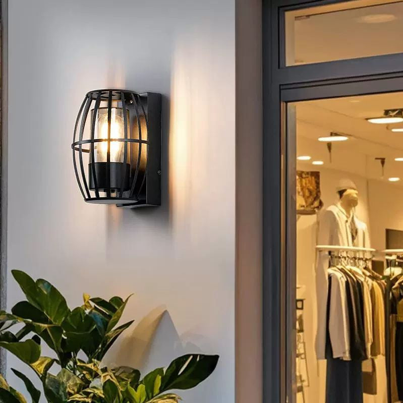 Simplicity Aluminum PC Cage Shape 1-Light Wall Sconce Lamp