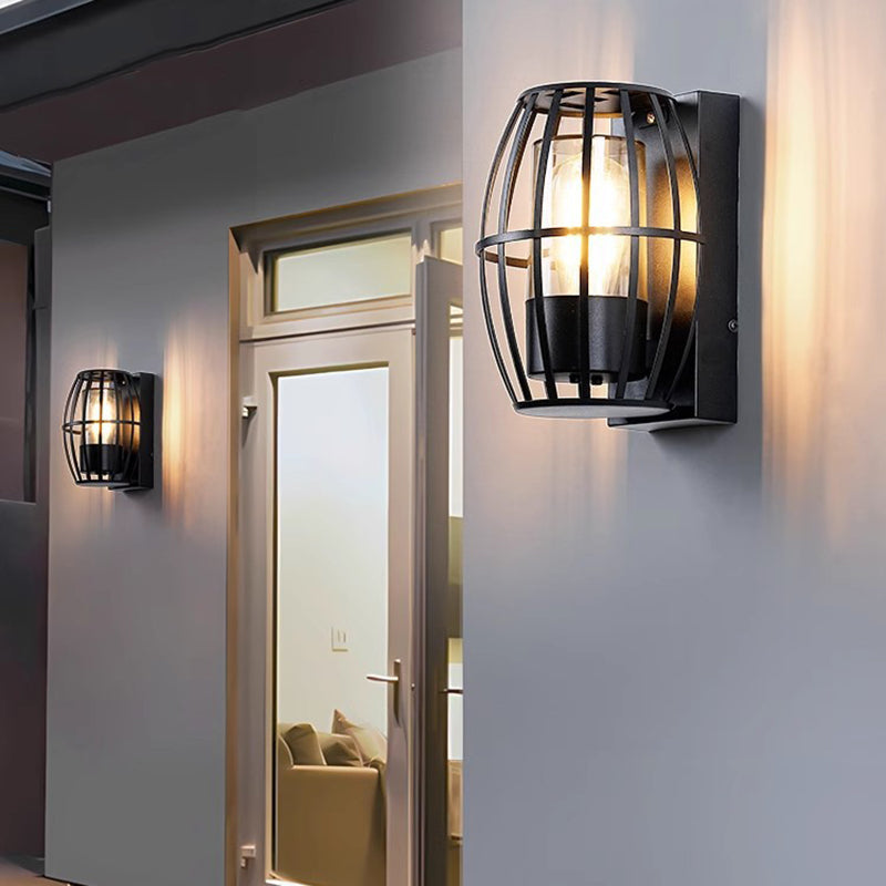 Simplicity Aluminum PC Cage Shape 1-Light Wall Sconce Lamp