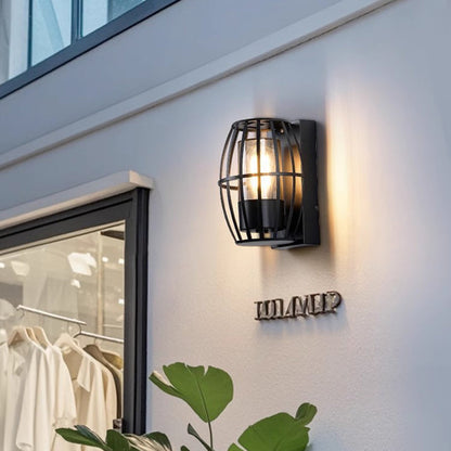 Simplicity Aluminum PC Cage Shape 1-Light Wall Sconce Lamp