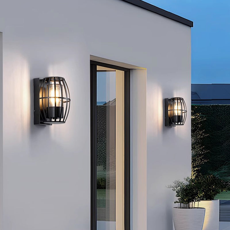 Simplicity Aluminum PC Cage Shape 1-Light Wall Sconce Lamp