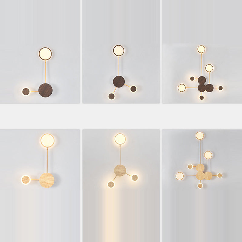 Contemporary Nordic Round Iron Acrylic LED Wall Sconce Lamp