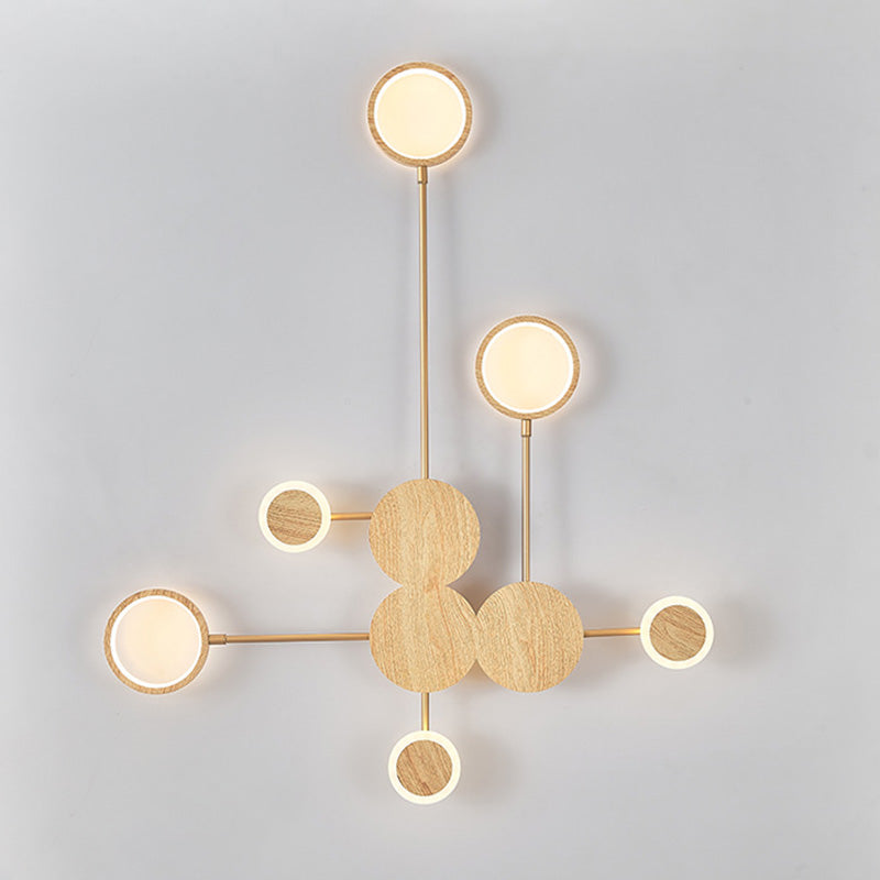 Contemporary Nordic Round Iron Acrylic LED Wall Sconce Lamp