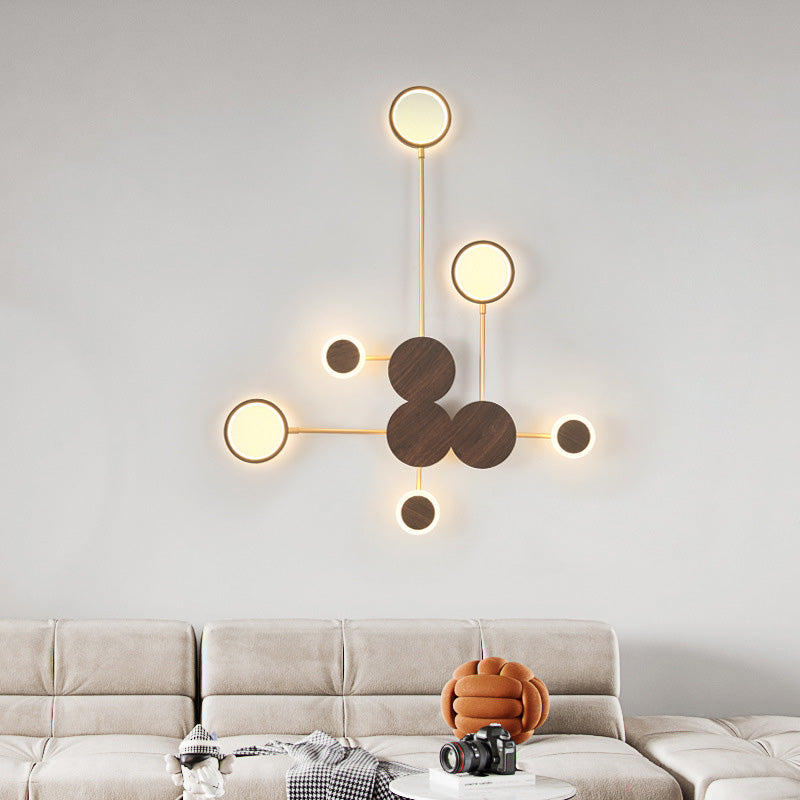 Contemporary Nordic Round Iron Acrylic LED Wall Sconce Lamp
