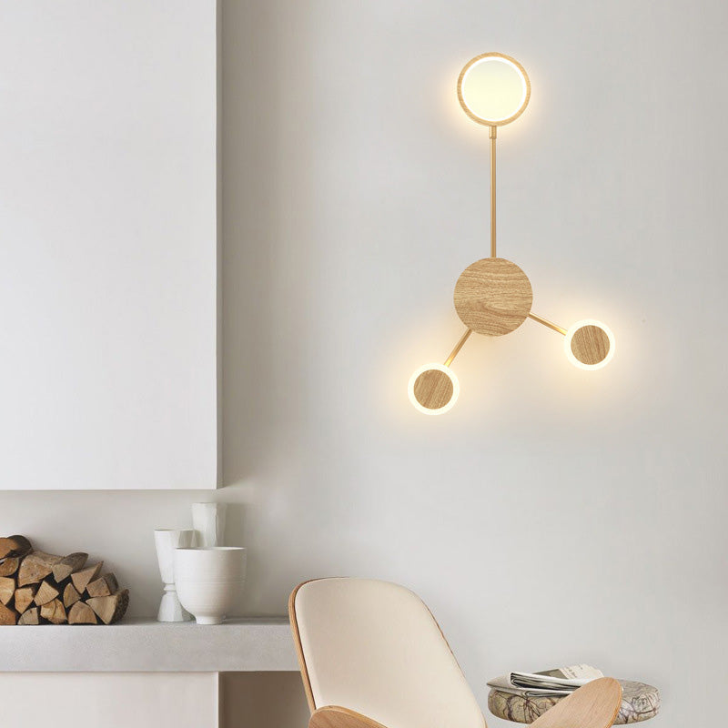 Contemporary Nordic Round Iron Acrylic LED Wall Sconce Lamp