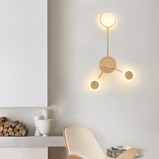 Contemporary Nordic Round Iron Acrylic LED Wall Sconce Lamp