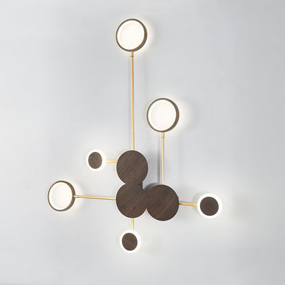 Contemporary Nordic Round Iron Acrylic LED Wall Sconce Lamp