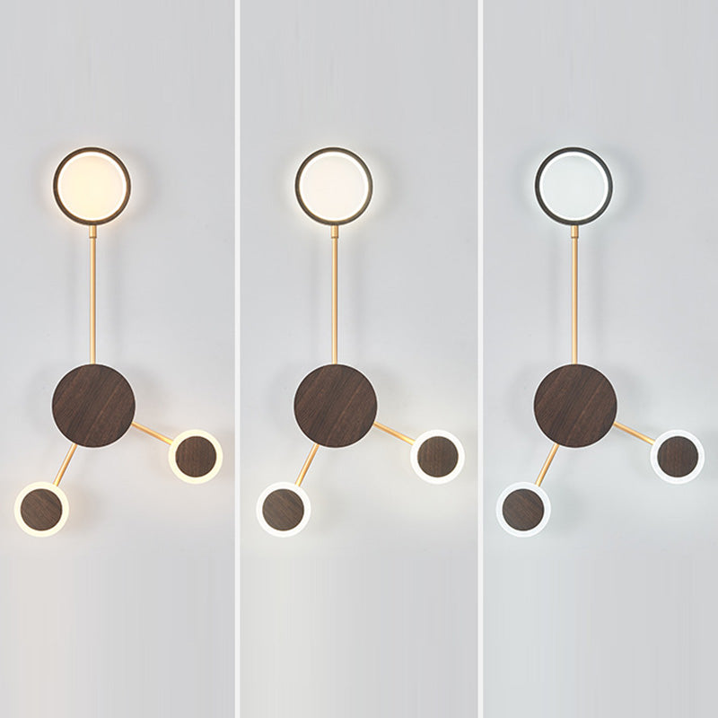 Contemporary Nordic Round Iron Acrylic LED Wall Sconce Lamp