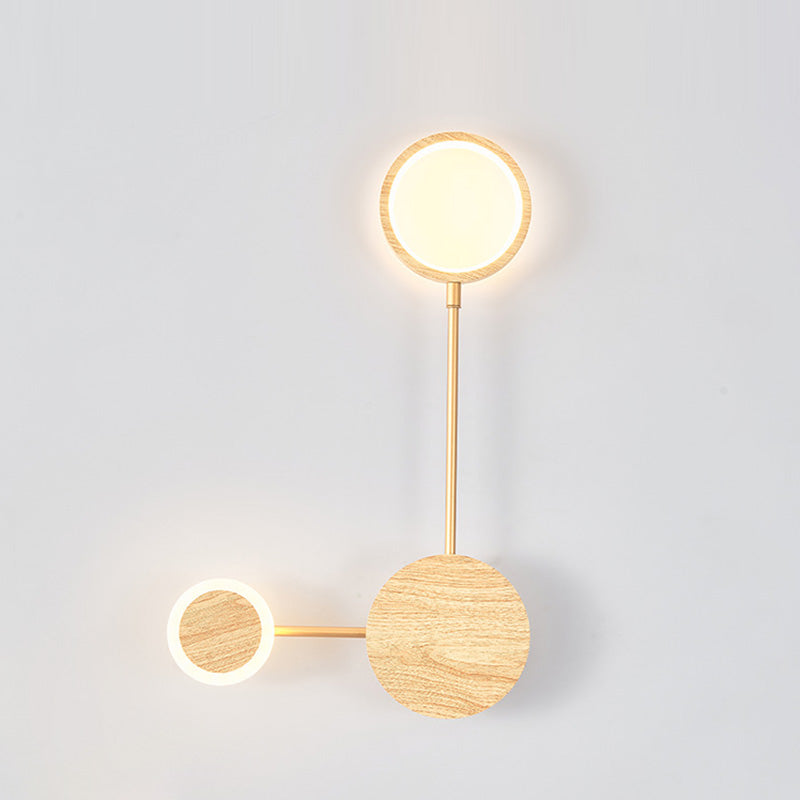 Contemporary Nordic Round Iron Acrylic LED Wall Sconce Lamp