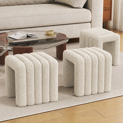 Contemporary Solid Wood Vanity Stool