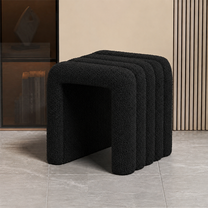 Contemporary Solid Wood Vanity Stool