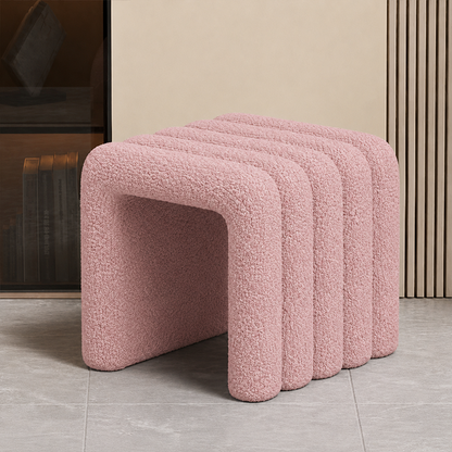 Contemporary Solid Wood Vanity Stool