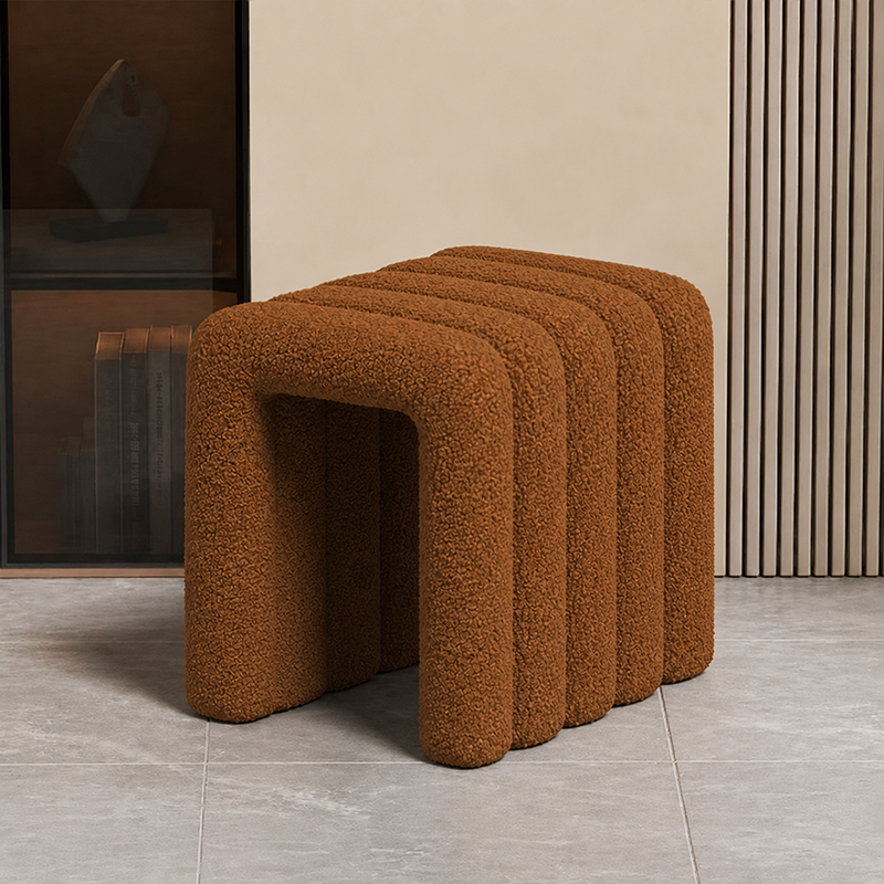 Contemporary Solid Wood Vanity Stool