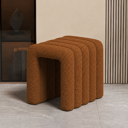 Contemporary Solid Wood Vanity Stool