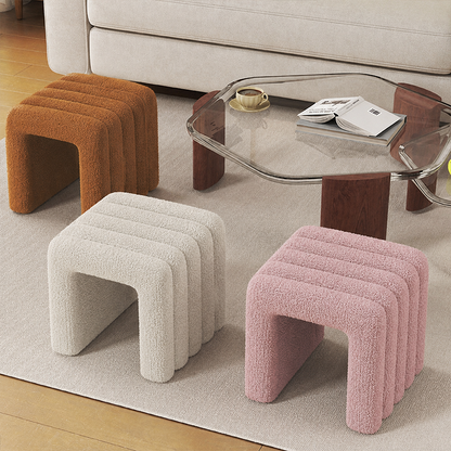 Contemporary Solid Wood Vanity Stool