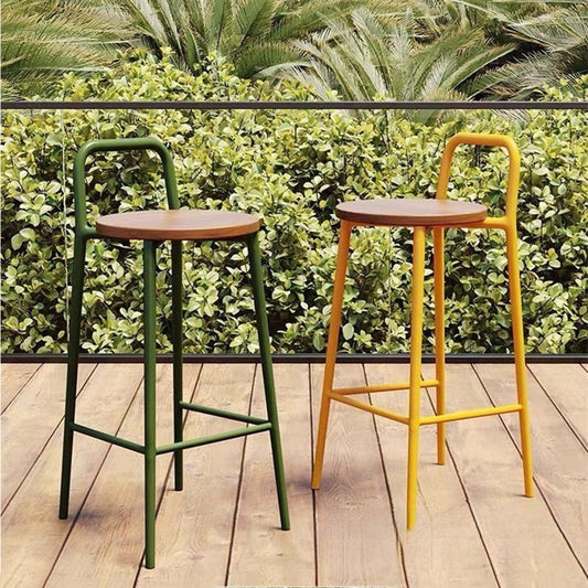 Contemporary Solid Wood Bar Stool