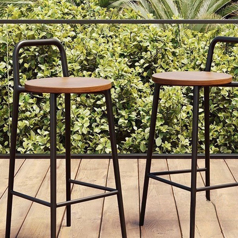 Contemporary Solid Wood Bar Stool