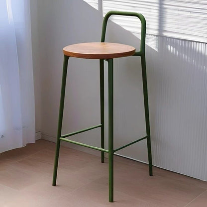 Contemporary Solid Wood Bar Stool