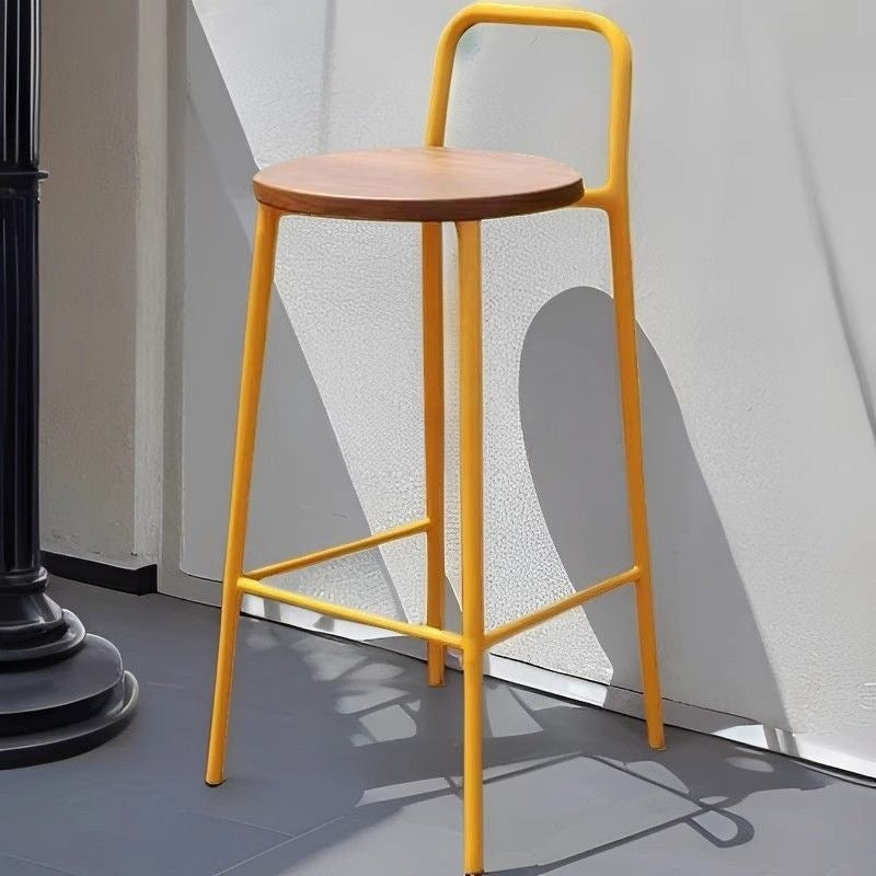 Contemporary Solid Wood Bar Stool