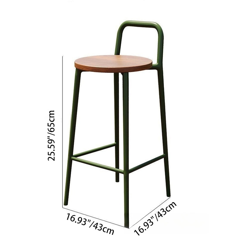 Contemporary Solid Wood Bar Stool