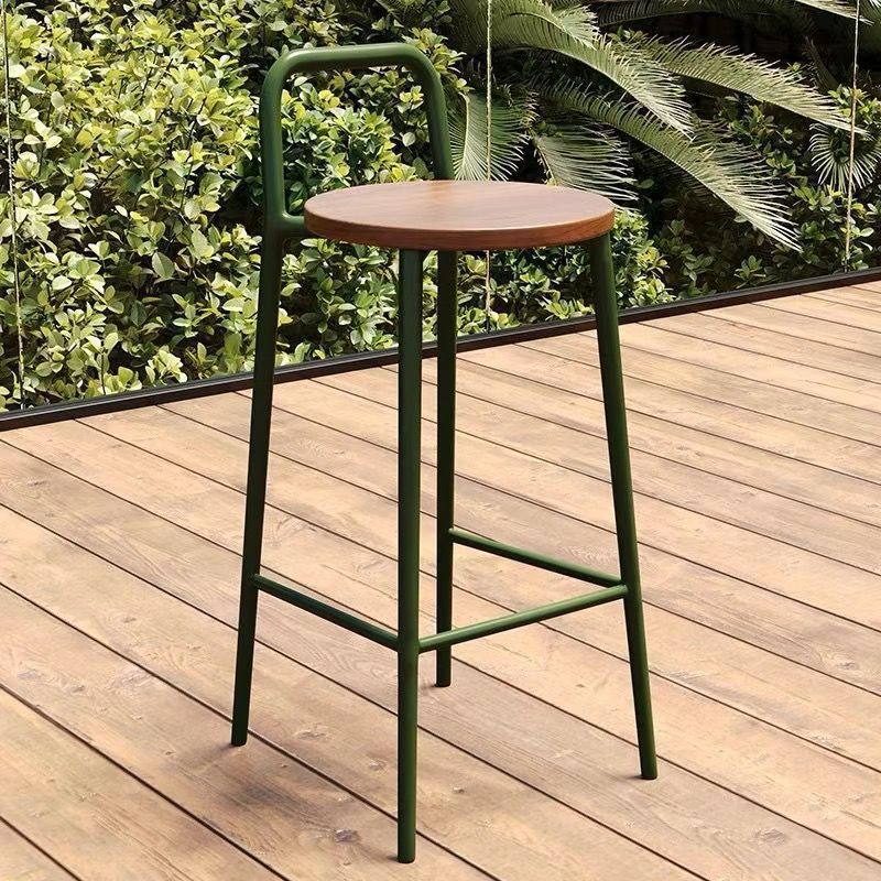 Contemporary Solid Wood Bar Stool