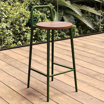 Contemporary Solid Wood Bar Stool