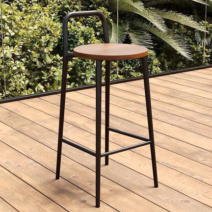 Contemporary Solid Wood Bar Stool