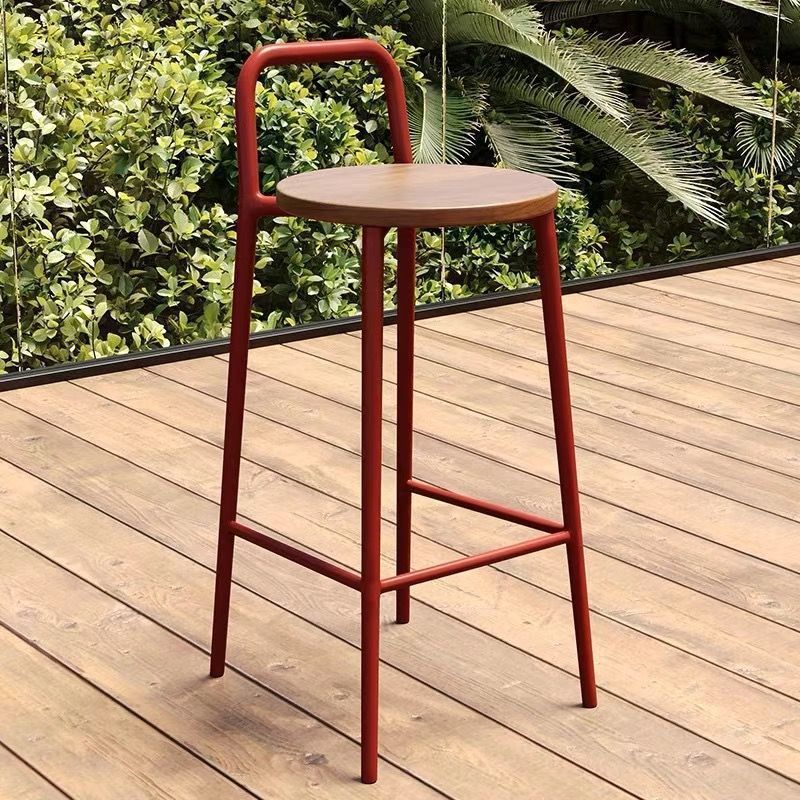 Contemporary Solid Wood Bar Stool