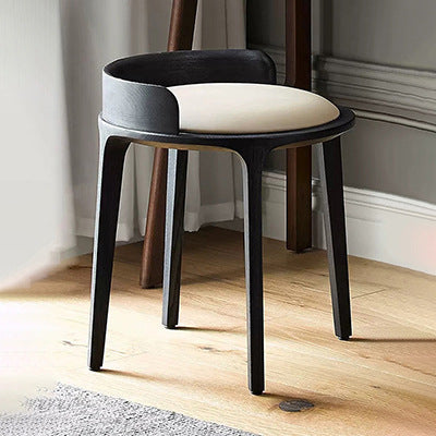 Contemporary Wood Vanity Stool