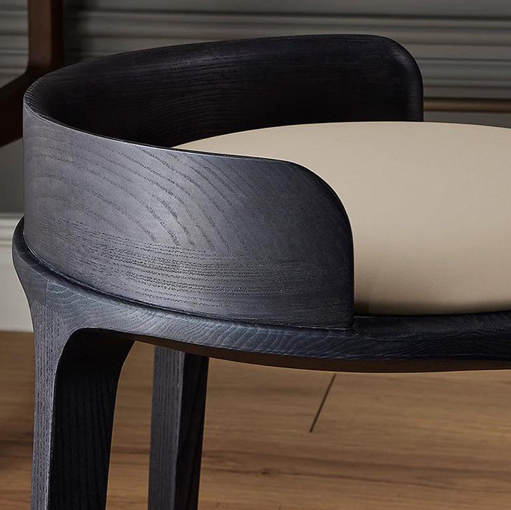 Contemporary Wood Vanity Stool