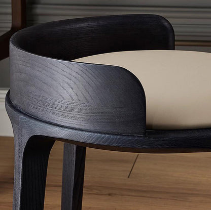 Contemporary Wood Vanity Stool