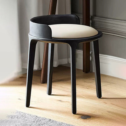 Contemporary Wood Vanity Stool
