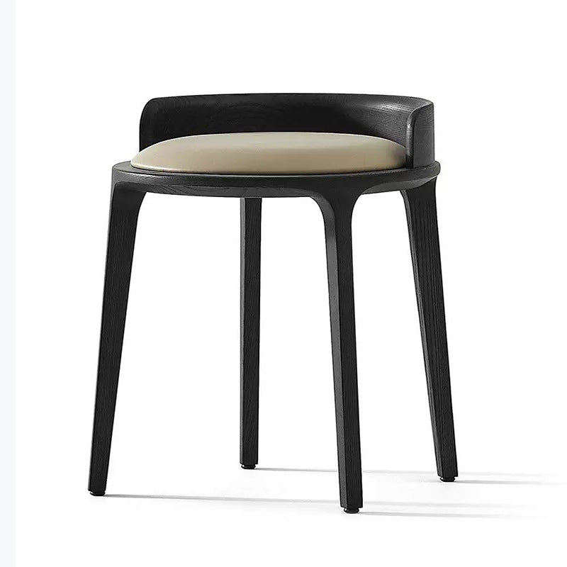 Contemporary Wood Vanity Stool