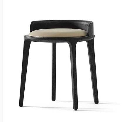 Contemporary Wood Vanity Stool