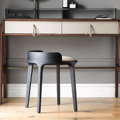 Contemporary Wood Vanity Stool