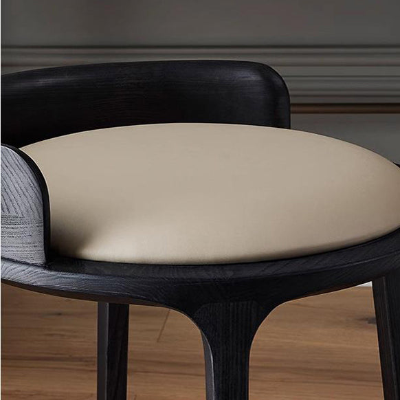 Contemporary Wood Vanity Stool
