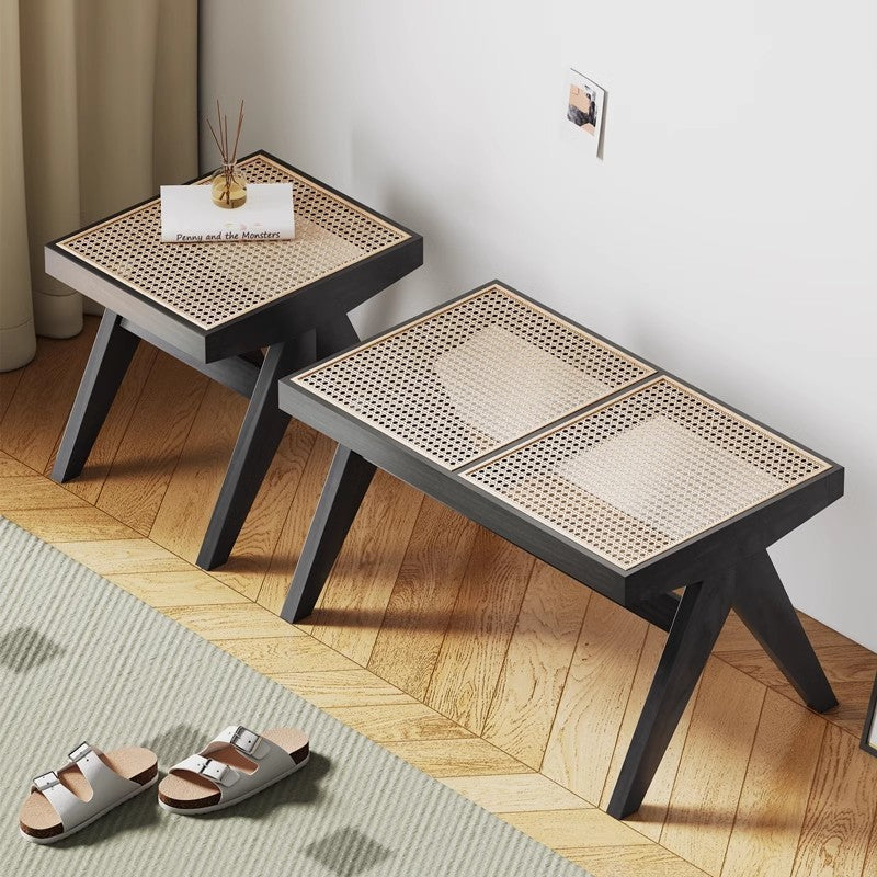 Traditional Rattan Bench