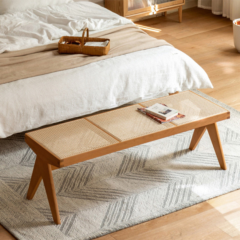 Traditional Rattan Bench