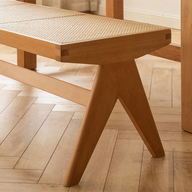 Traditional Rattan Bench