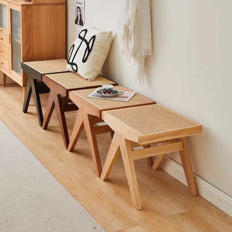 Traditional Rattan Bench
