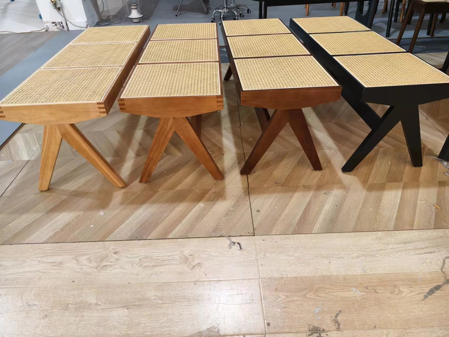 Traditional Rattan Bench