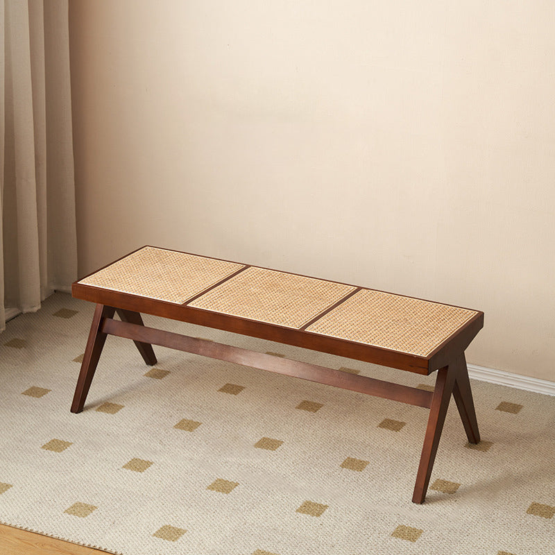Traditional Rattan Bench
