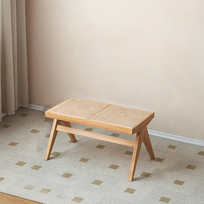 Traditional Rattan Bench
