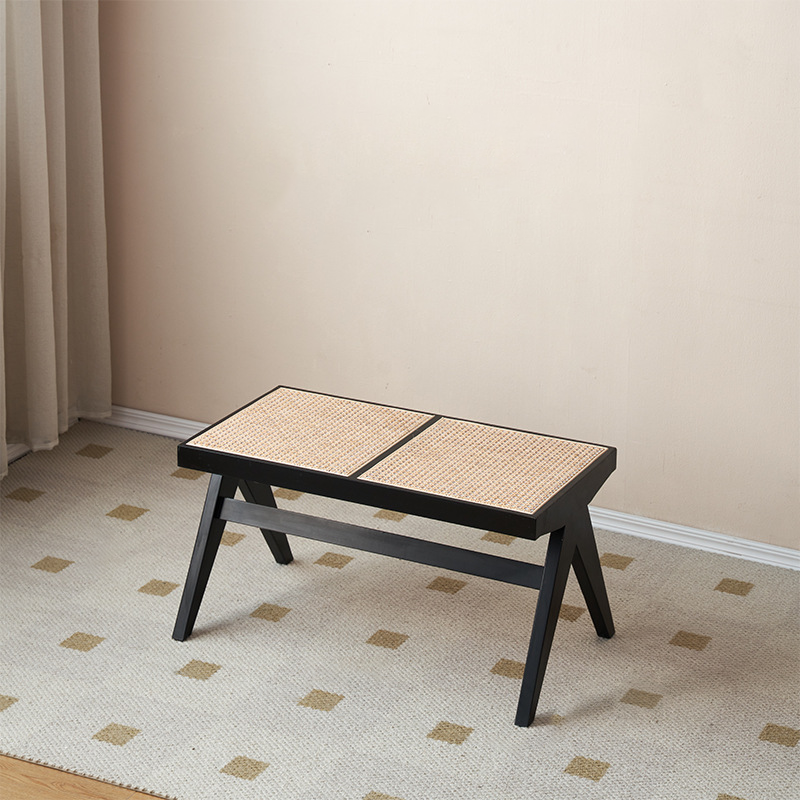 Traditional Rattan Bench