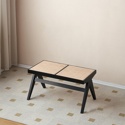 Traditional Rattan Bench