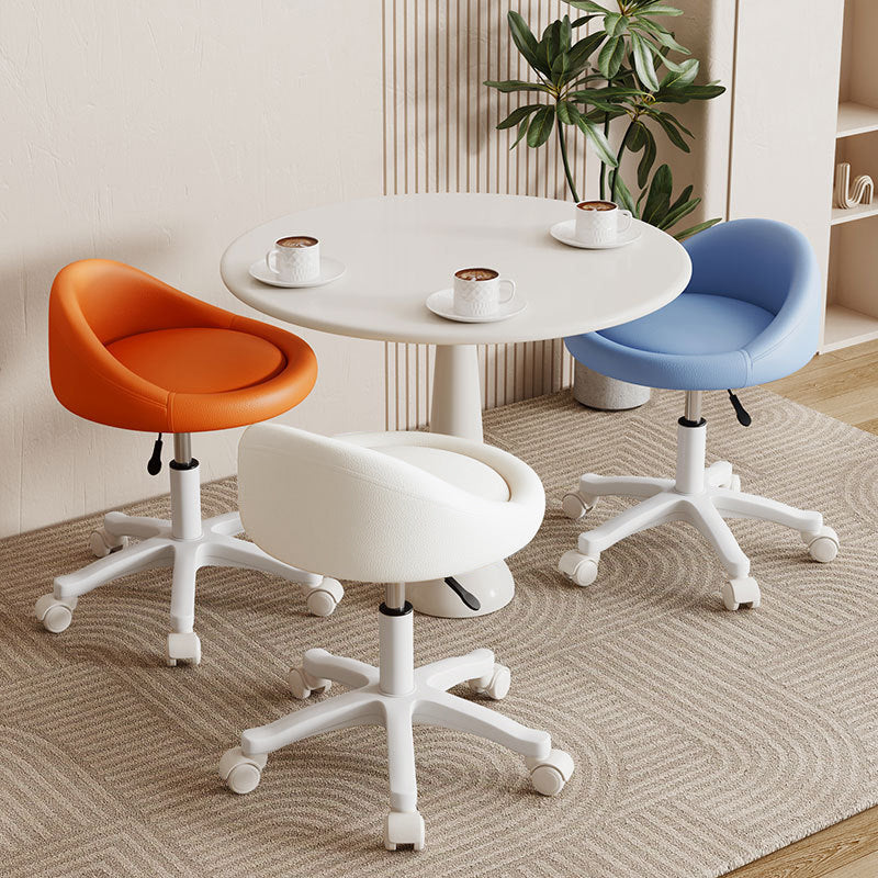 Contemporary Leather Vanity Stool