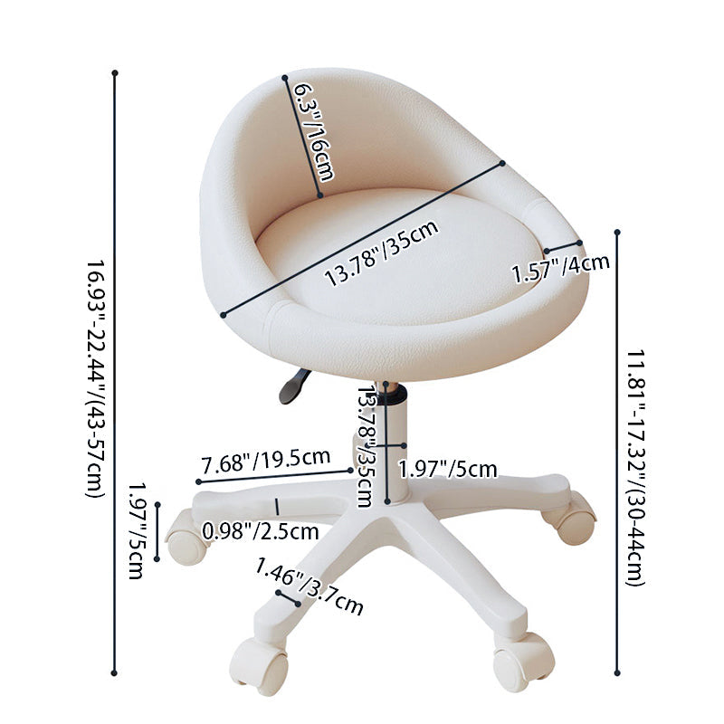 Contemporary Leather Vanity Stool